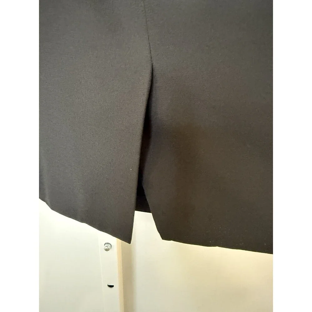 Chaus Black Midi Skirt Size 14 Women’s Lined Back Slit Classic Workwear